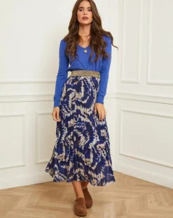 Femme Soft Cashmere Pull en Cachemire mélangé Florianne bleu royal