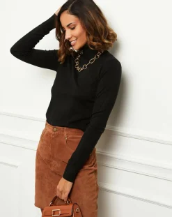 Clearance Soft Cashmere Pull en Cachemire mélangé Ilyana noir