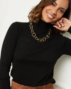 Clearance Soft Cashmere Pull en Cachemire mélangé Ilyana noir