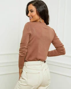 Femme Soft Cashmere Pull en Cachemire mélangé Juliette camel