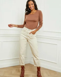 Femme Soft Cashmere Pull en Cachemire mélangé Juliette camel