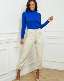 Femme Soft Cashmere Pull en Cachemire mélangé Jade royal