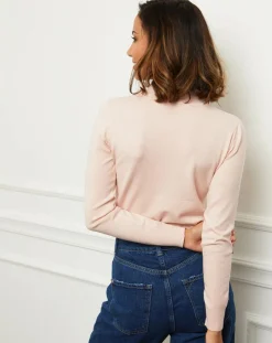Femme Soft Cashmere Pull en Cachemire mélangé Louna rose pâle
