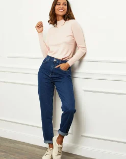 Femme Soft Cashmere Pull en Cachemire mélangé Louna rose pâle