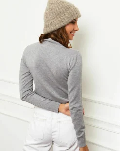 Femme Soft Cashmere Pull en Cachemire mélangé Louna gris