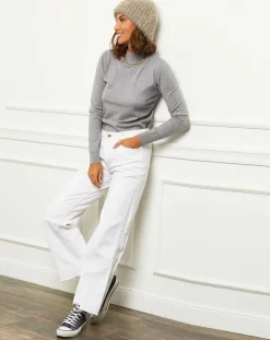 Femme Soft Cashmere Pull en Cachemire mélangé Louna gris