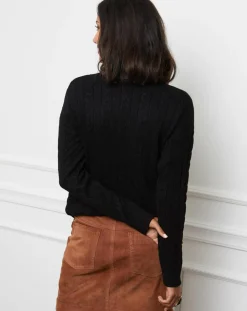 Femme Soft Cashmere Pull en Cachemire mélangé Margaux noir