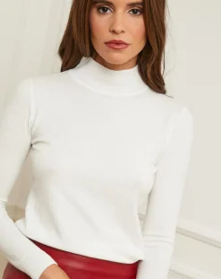 Femme Soft Cashmere Pull en Cachemire mélangé Olivia blanc