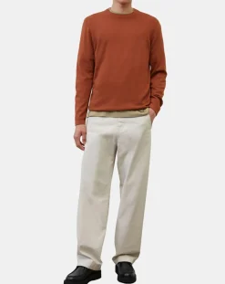 Homme Marc O'Polo Pull en Coton & Cachemire brique