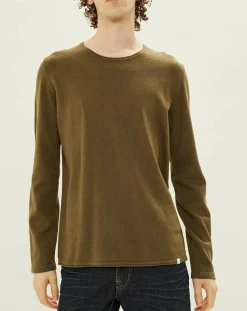 Homme Harris Wilson Pull en Coton & Laine Adelin kaki