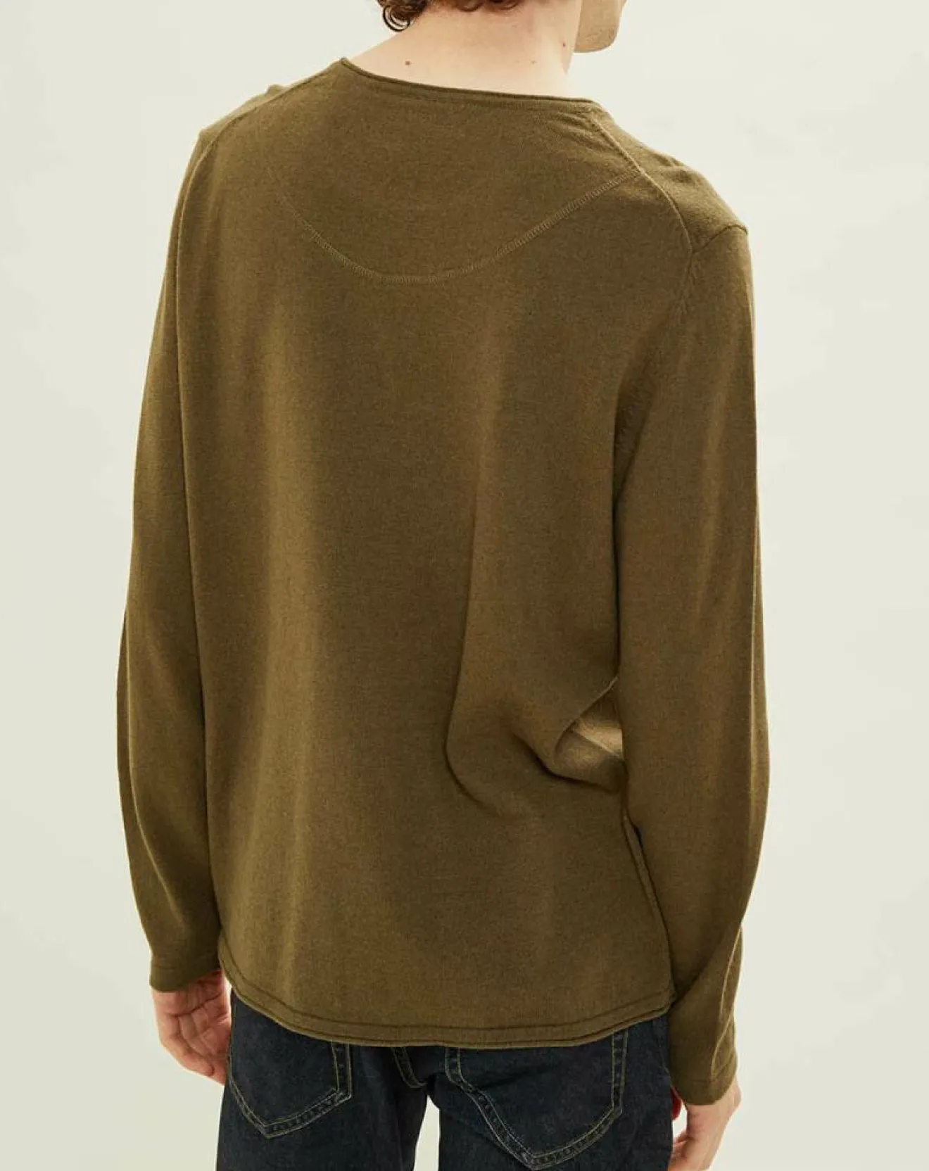 Homme Harris Wilson Pull en Coton & Laine Adelin kaki