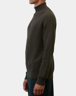Homme Marc O'Polo Pull en Coton & Laine côtelé marron foncé