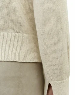 Hot Marc O'Polo Pull en Coton & Lin Col Bateau beige clair