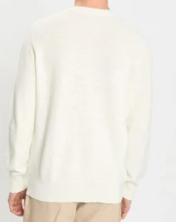 Homme Marc O'Polo Pull en Coton & Lin écru