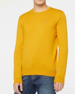 Homme North Sails Pull en Coton Bio & Laine col rond jaune foncé