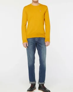 Homme North Sails Pull en Coton Bio & Laine col rond jaune foncé