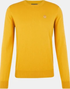 Homme North Sails Pull en Coton Bio & Laine col rond jaune foncé