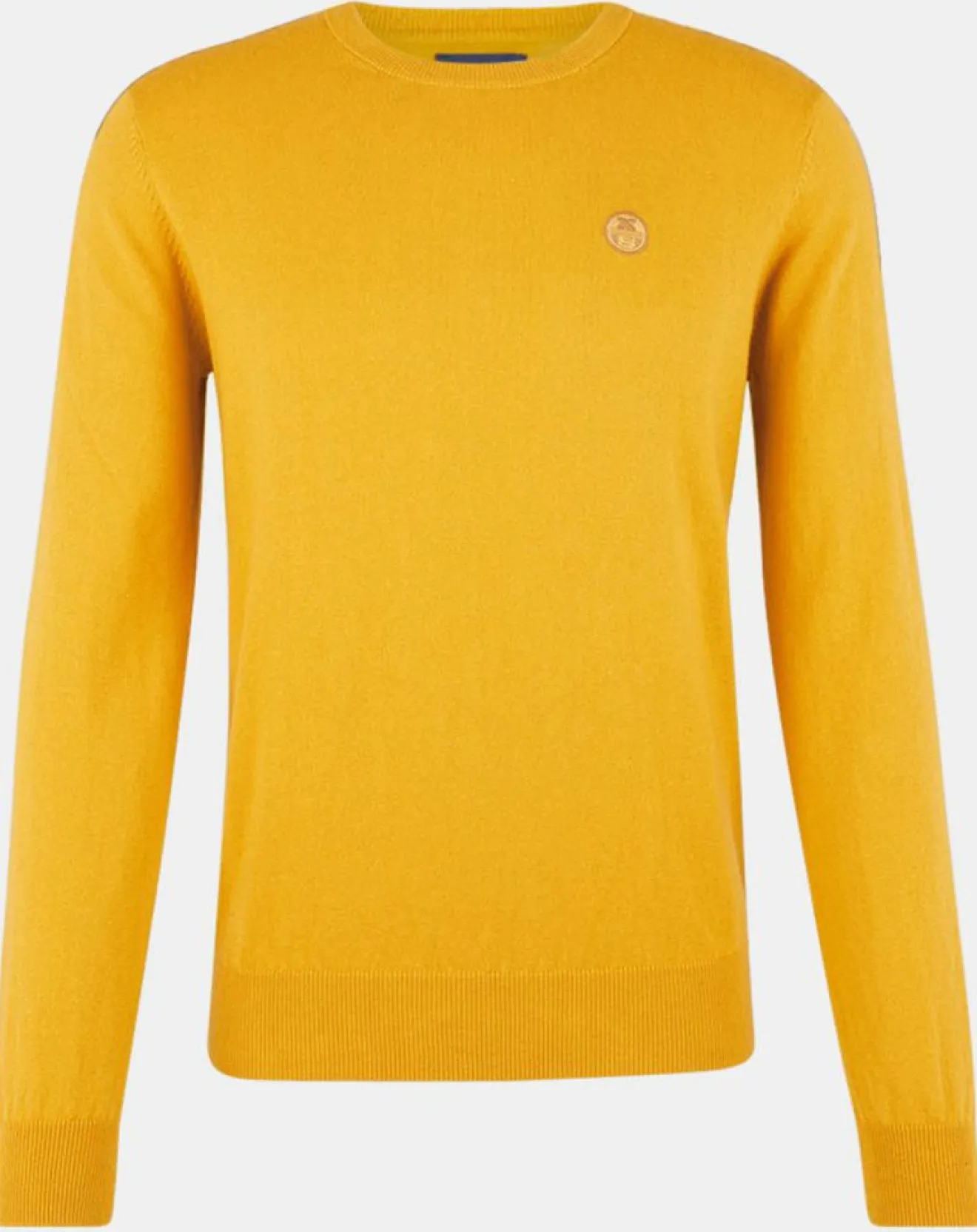 Homme North Sails Pull en Coton Bio & Laine col rond jaune foncé