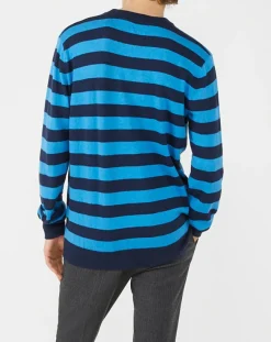 Pepe Jeans Pull en Coton, Laine & Cachemire Warren bleu