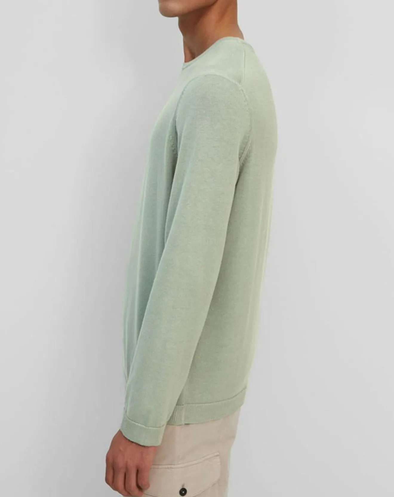 Marc O'Polo Pull en Coton Organic & Cachemire vert d'eau