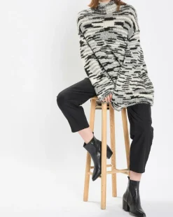 Femme Marc O'Polo Pull en Laine & Alpaga mélangés noir/gris