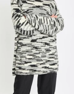 Femme Marc O'Polo Pull en Laine & Alpaga mélangés noir/gris