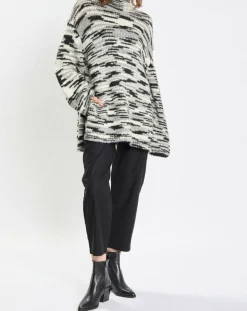 Femme Marc O'Polo Pull en Laine & Alpaga mélangés noir/gris