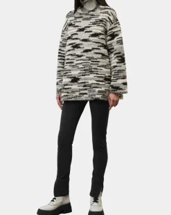 Femme Marc O'Polo Pull en Laine & Alpaga mélangés noir/gris