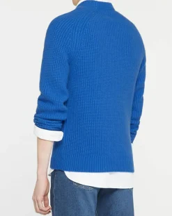 Homme Galeries Lafayette Pull en Laine & Cachemire Noterond col rond bleu