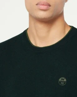 Discount North Sails Pull en Laine & Cachemire mélangés col rond kaki