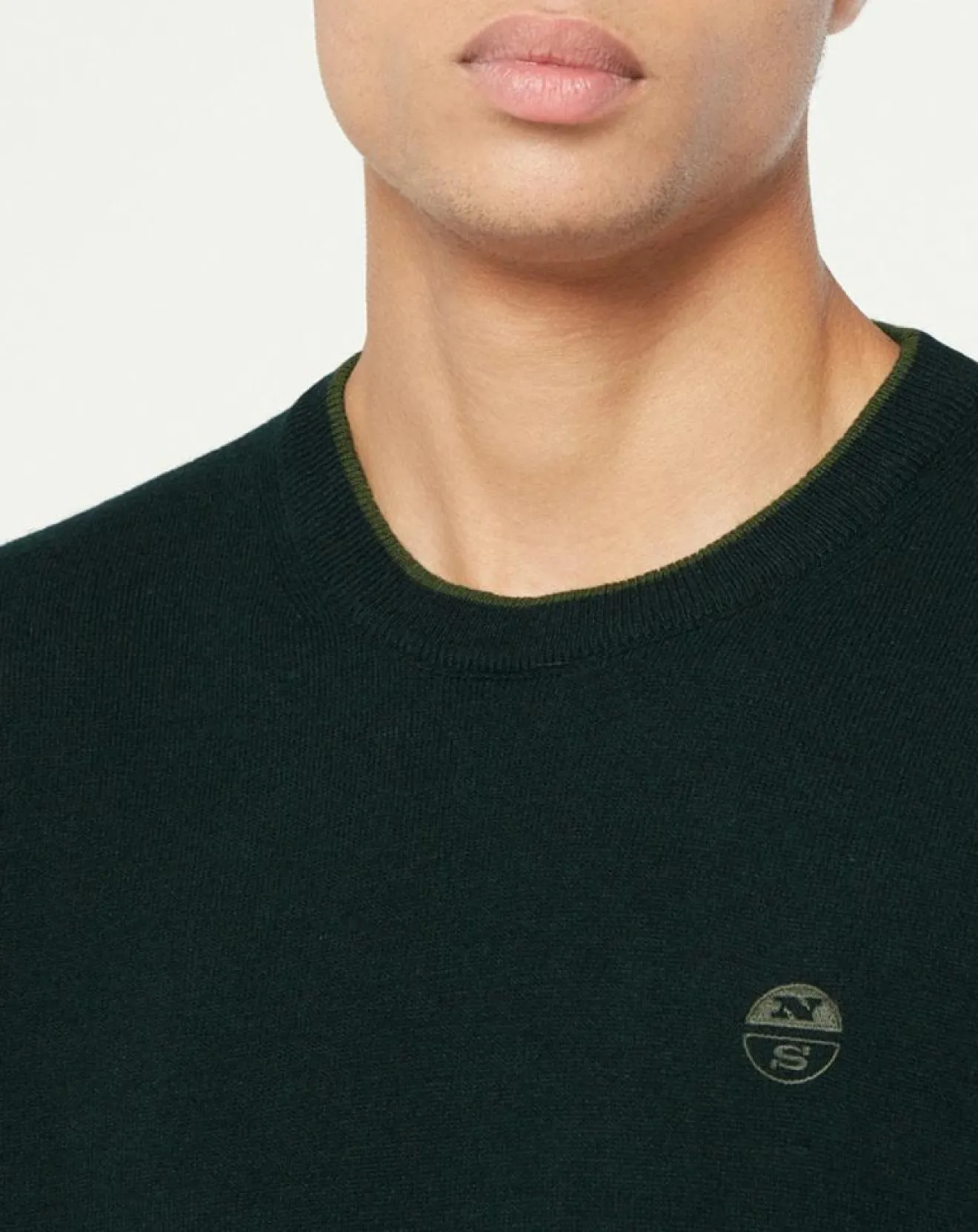 Discount North Sails Pull en Laine & Cachemire mélangés col rond kaki