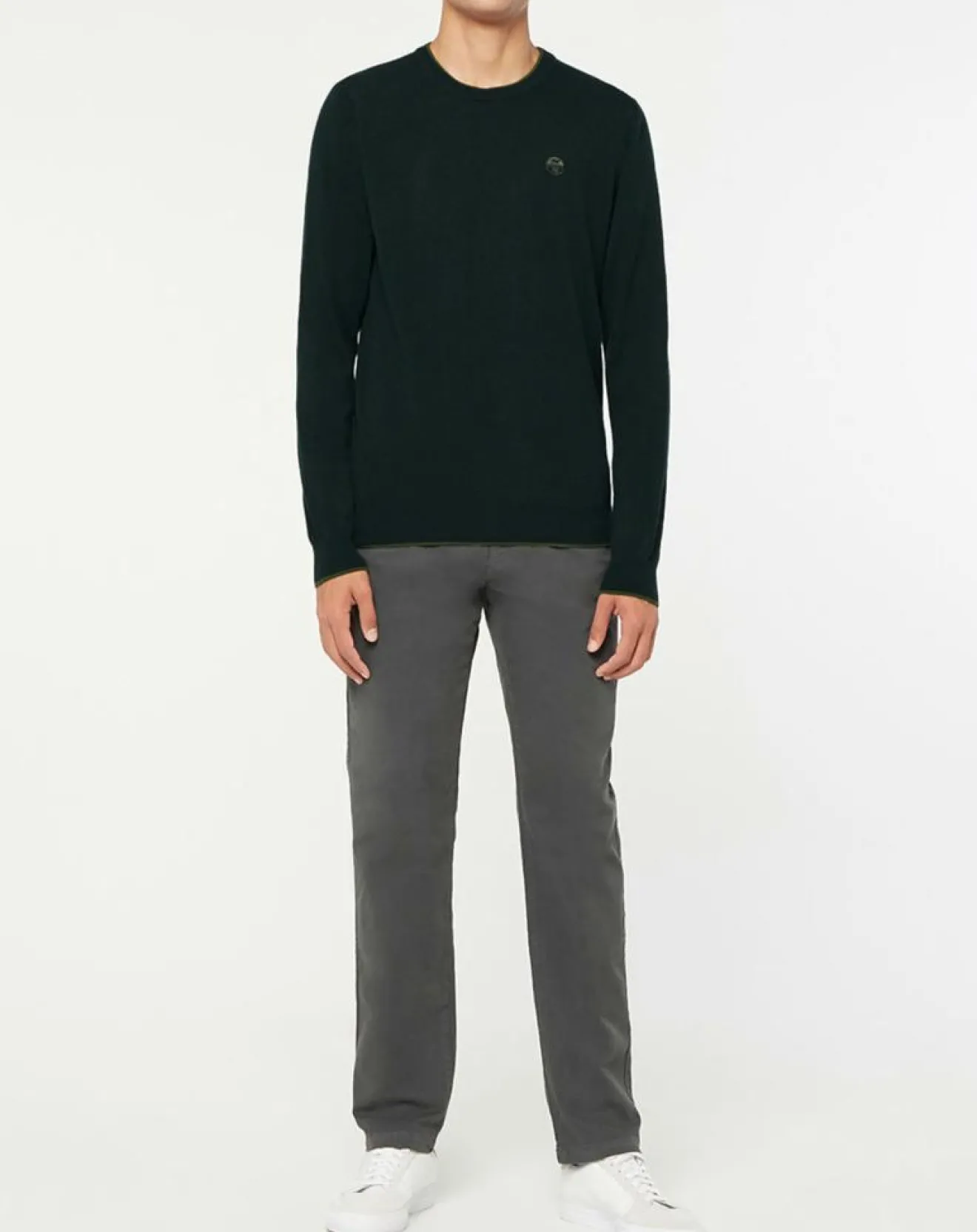 Discount North Sails Pull en Laine & Cachemire mélangés col rond kaki