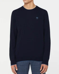 Homme North Sails Pull en Laine & Cachemire mélangés col rond bleu marine