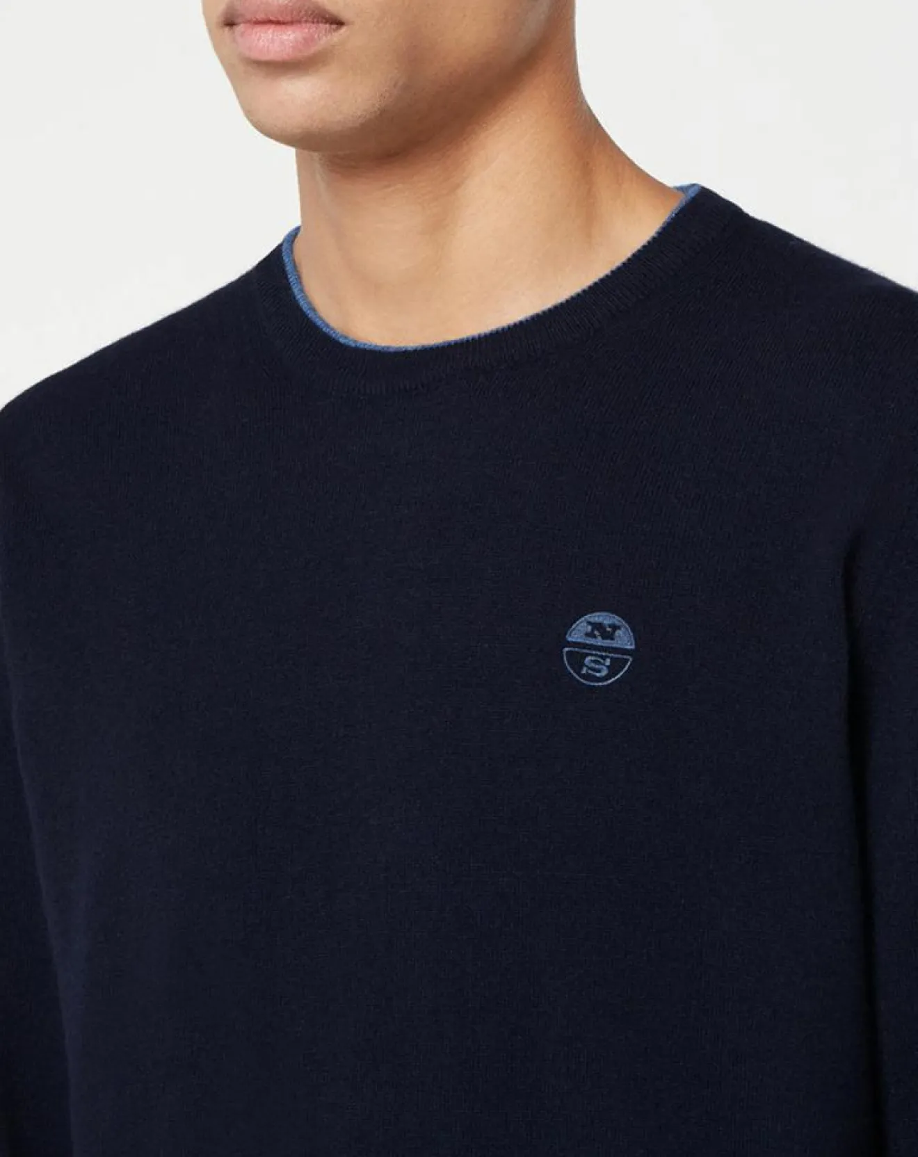 Homme North Sails Pull en Laine & Cachemire mélangés col rond bleu marine