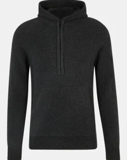Best Hackett London Pull en Laine & Cachemire Hoodie noir