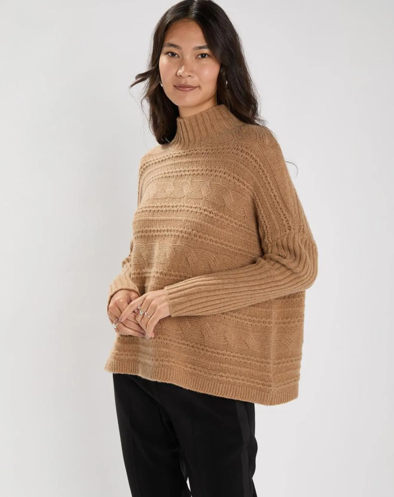 Lauren Vidal Pull en Laine & Cachemire Nox ocre