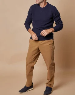 Online Oscar et Louise Pull en Laine & Cachemire Georges col rond bleu marine