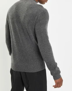 Online Marc O'Polo Pull en Laine & Coton à boutons gris