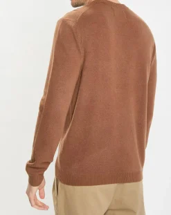 Marc O'Polo Pull en Laine & Coton marron