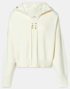 Femme Zapa Pull en Laine & Coton Nicky ecru