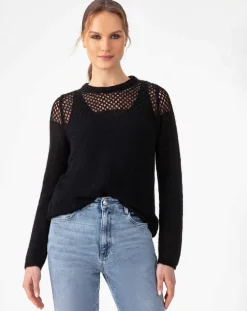 Femme Indies Pull en Laine & Mohair mélangés Cleo noir