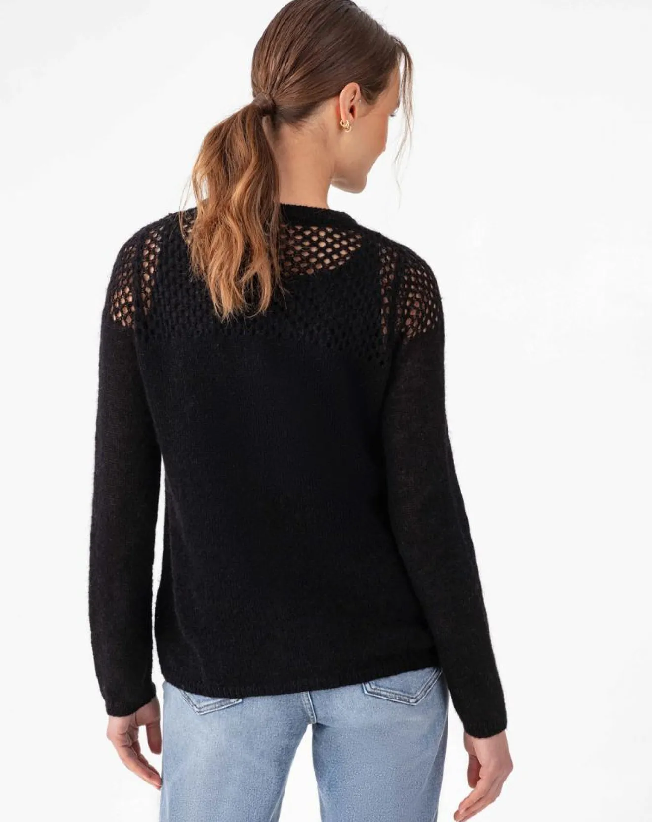 Femme Indies Pull en Laine & Mohair mélangés Cleo noir