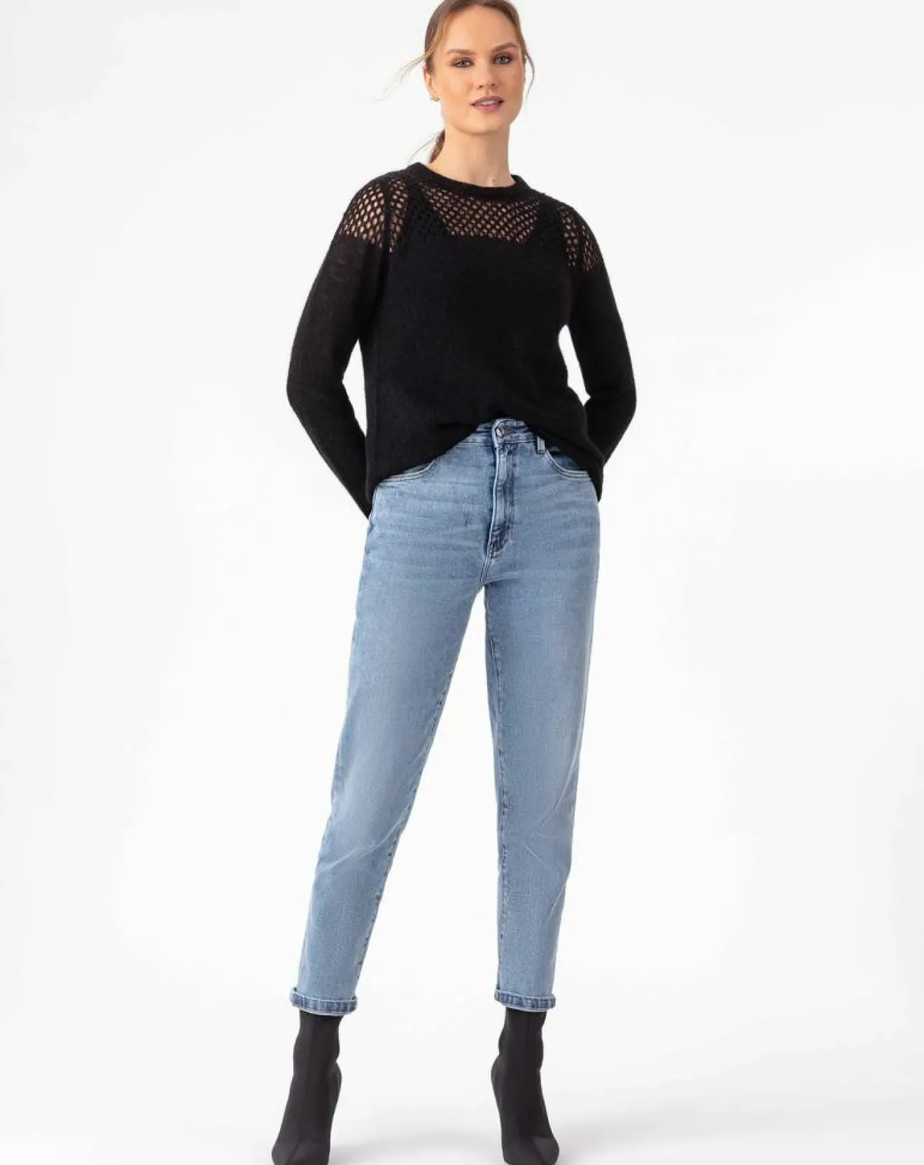 Femme Indies Pull en Laine & Mohair mélangés Cleo noir