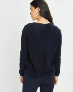 Sale Lauren Vidal Pull en Laine & Mohair mélangés Seven encre