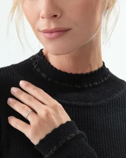 New Indies Pull en Laine mélangée Caroline noir