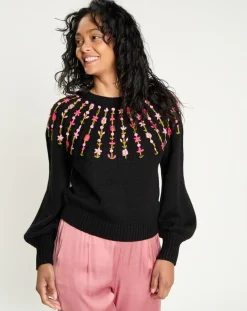 Manoush Pull en Laine mélangée Claudine noir