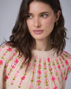 Manoush Pull en Laine mélangée Claudine nude