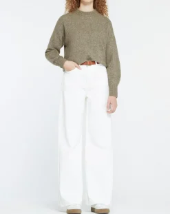 Discount Yerse Pull en Laine mélangée Danae kaki