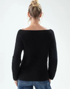 Sale Indies Pull en Laine mélangée Harmonie noir