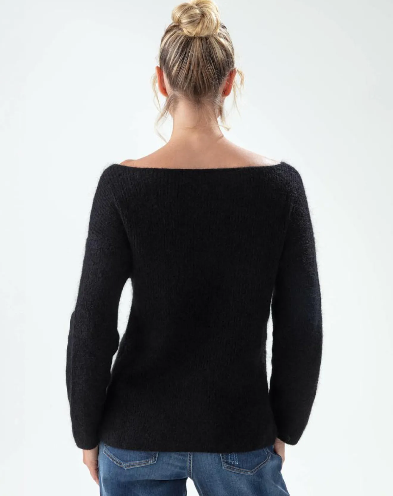 Sale Indies Pull en Laine mélangée Harmonie noir